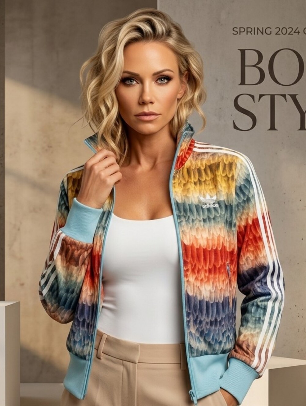 adidas x FARM Rio Menire Firebird Feather Track Jacket Multicolor XS